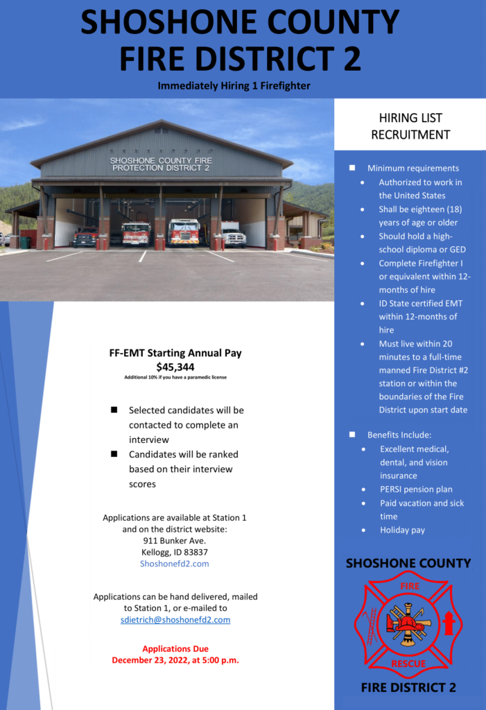 Employment – Shoshone County Fire District 2